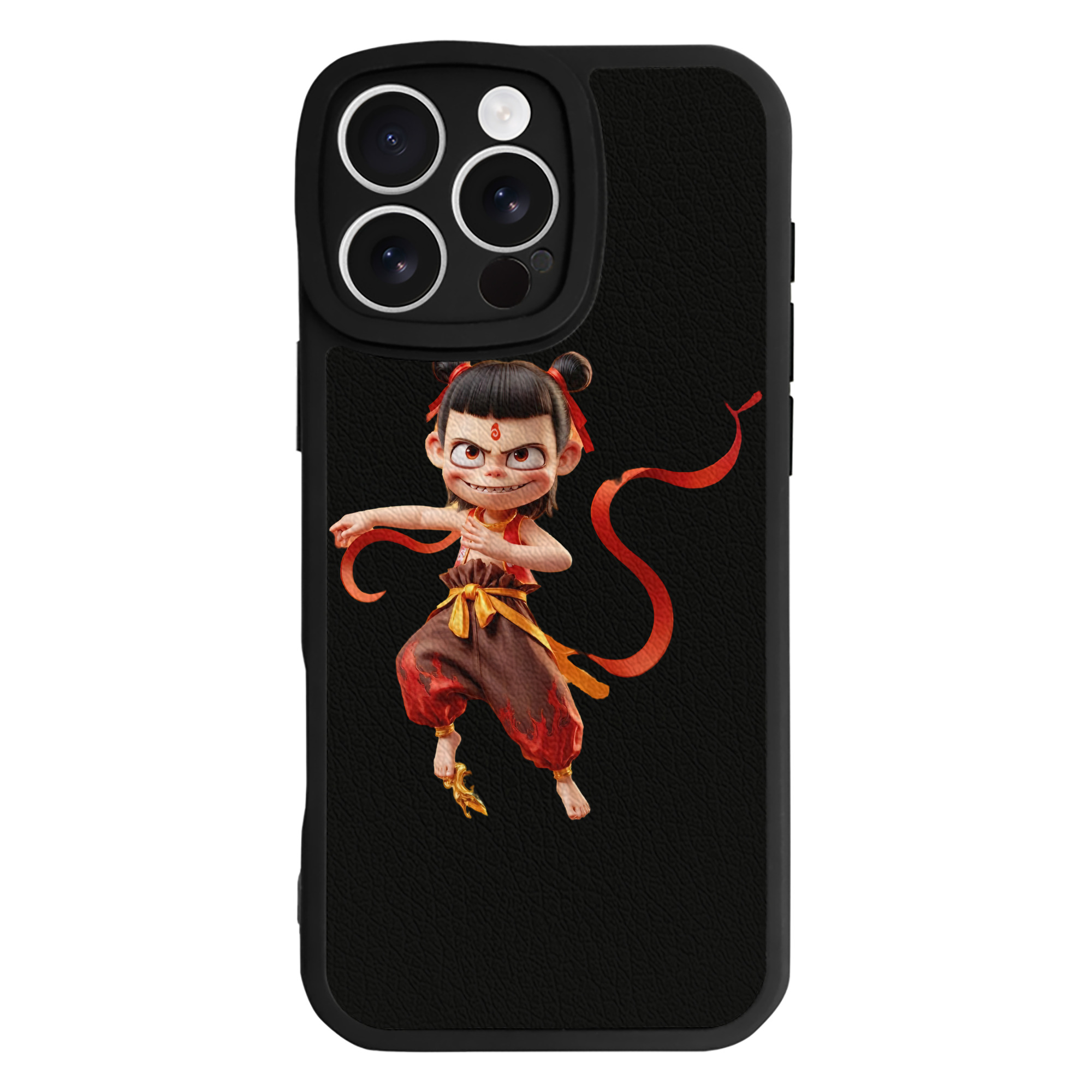 （画像用） Ne Zha 2 ナタ 魔童の大暴れ 【iPhone 16シリーズ対応】シリコンスマホケース（レザー調） 材質：シリコン